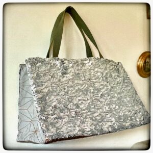 Baby Shopping Bag Silver/Snake